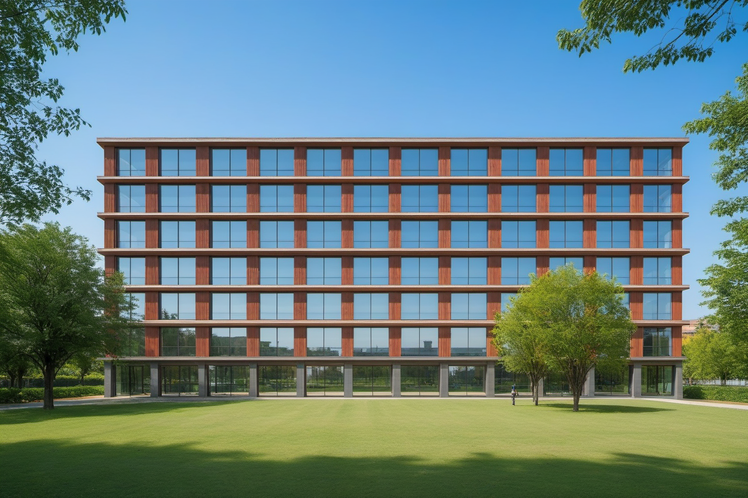 00639-2191993919-(masterpiece), best quality,8K,no humans, outdoors,_chanyeyuan,industrial park,_building, scenery,blue sky,(tree_0.8), city, (gr.png